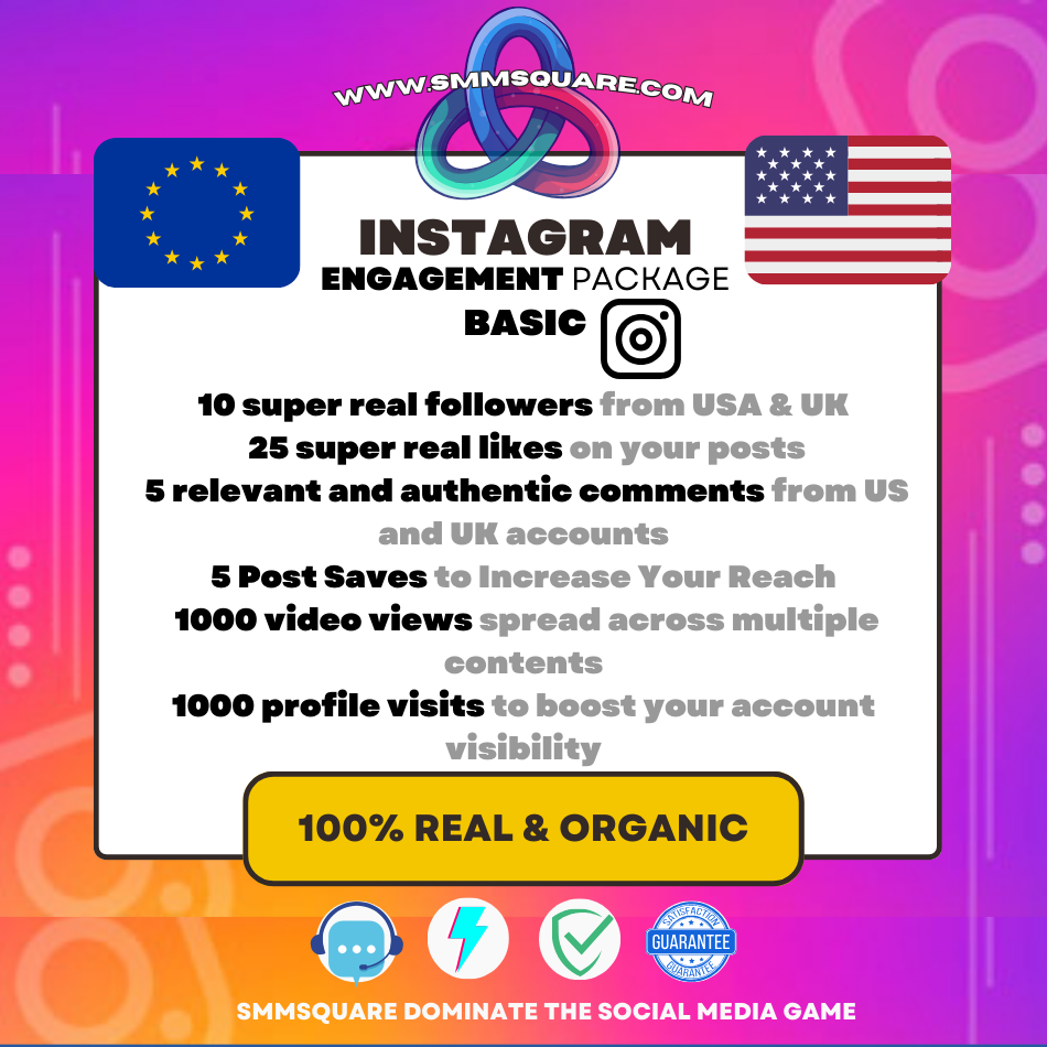 Instagram Engagement Basic - USA 🇺🇸 UK 🇬🇧