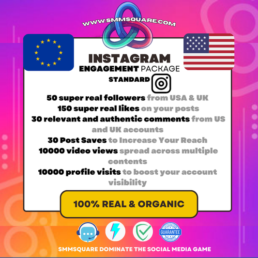 Instagram Engagement Standard - USA 🇺🇸 UK 🇬🇧