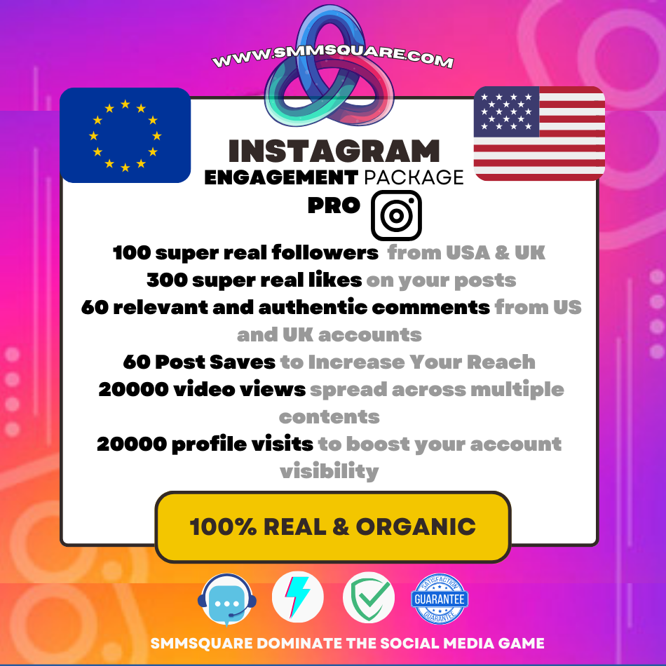 Instagram Engagement Pro - USA 🇺🇸 UK 🇬🇧