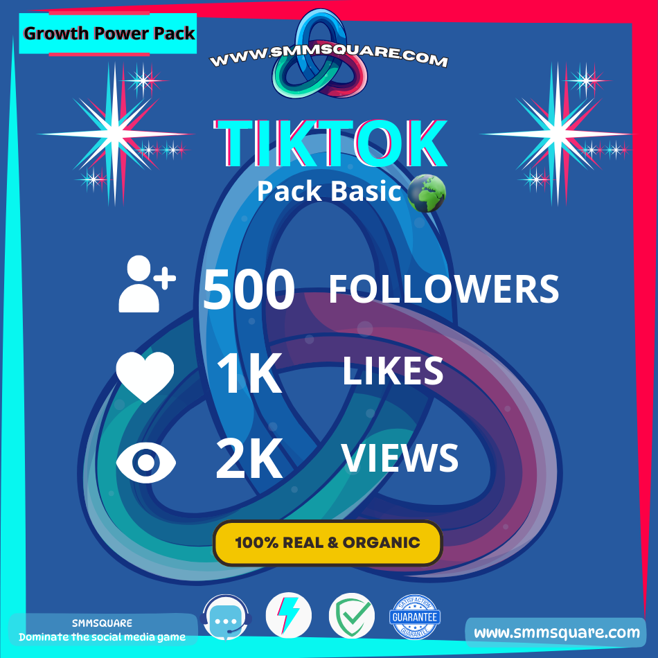 TIKTOK Basic Pack [2K views, 1K likes, 500 followers]