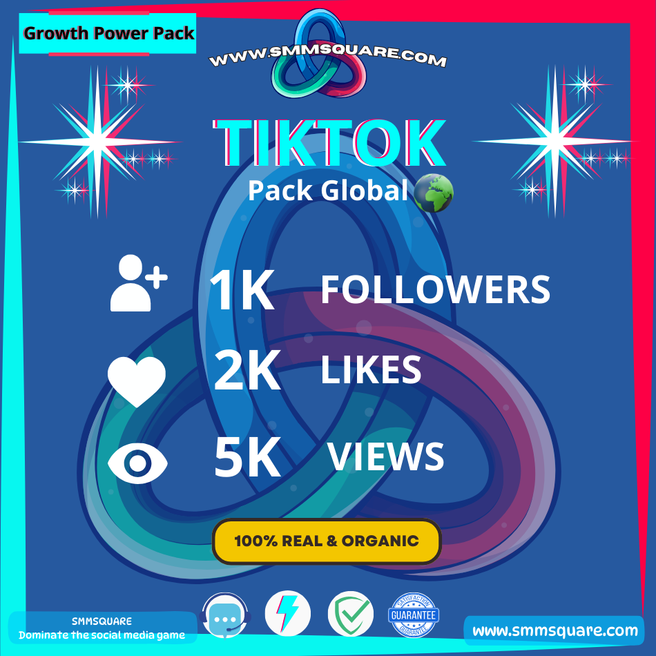 TIKTOK Pack Global : 5K Vues + 2K Likes + 1K Followers