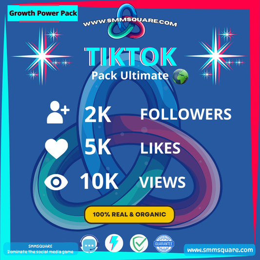 TIKTOK Pack Ultimate : 10K Vues + 5K Likes + 2K Followers