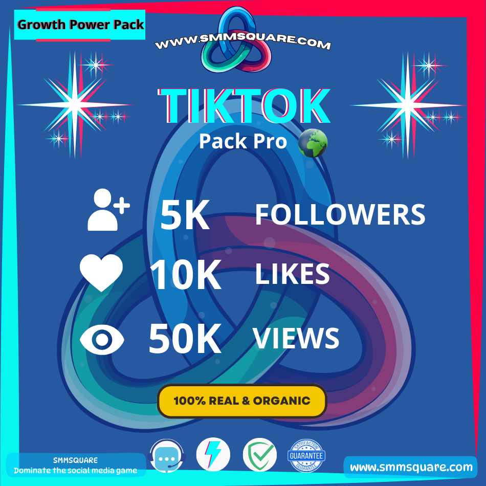 TIKTOK Pack Pro : 50K Vues + 10K Likes + 5K Followers